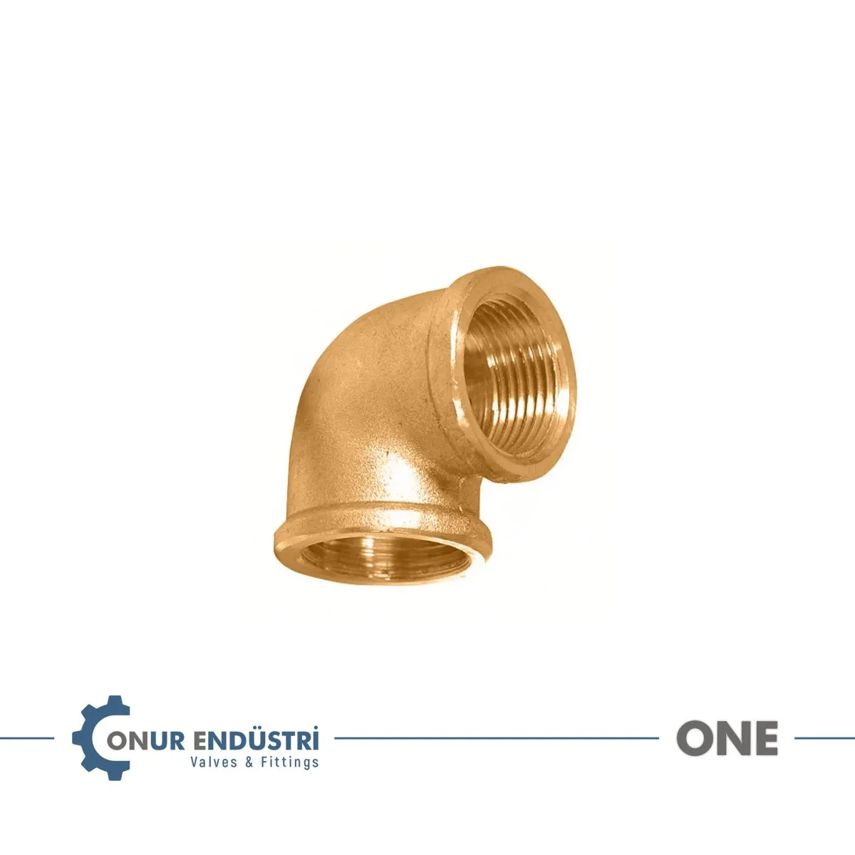 90° Dişli Dirsek Pirinç