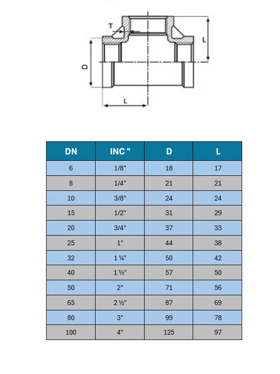 TE Dişli (Paslanmaz)